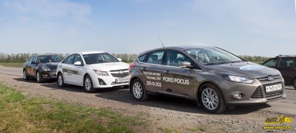 Хит-парад: сравнительный тест Chevrolet Cruze, Ford Focus и Opel Astra